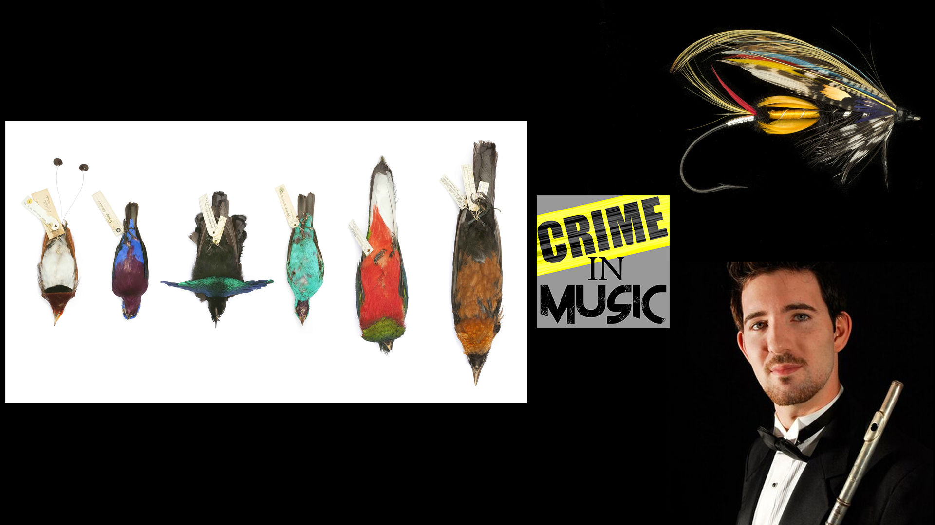 photo collage of Edwin Rist, Musician, flautist, the Feather Theif